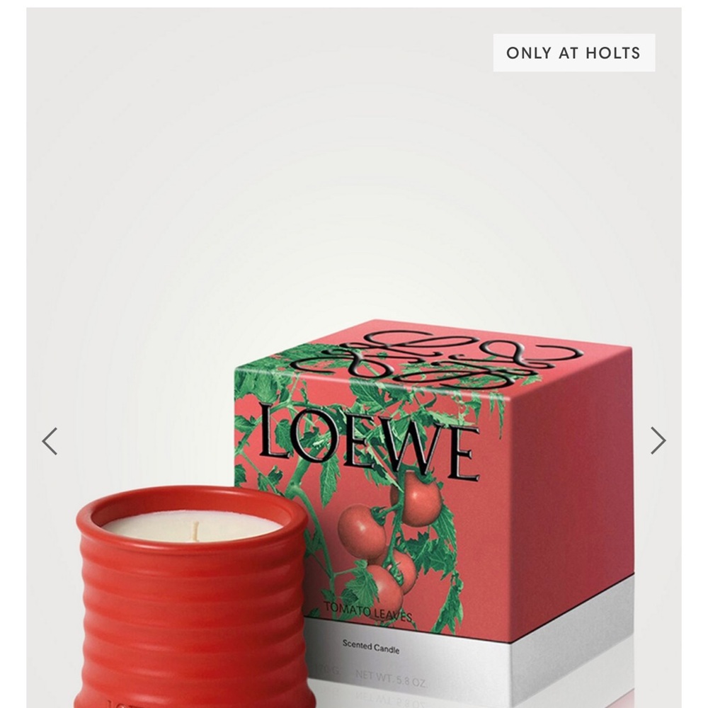 Loewe Tomato Leaves Scented Candle in Red Ceramic